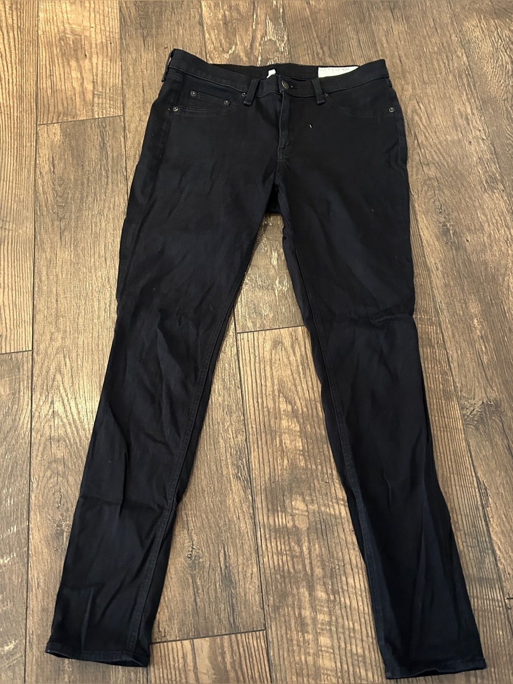 Rag & Bone Womens Skinny Leg‎ Button Fly Black Jeans Sz 32x30